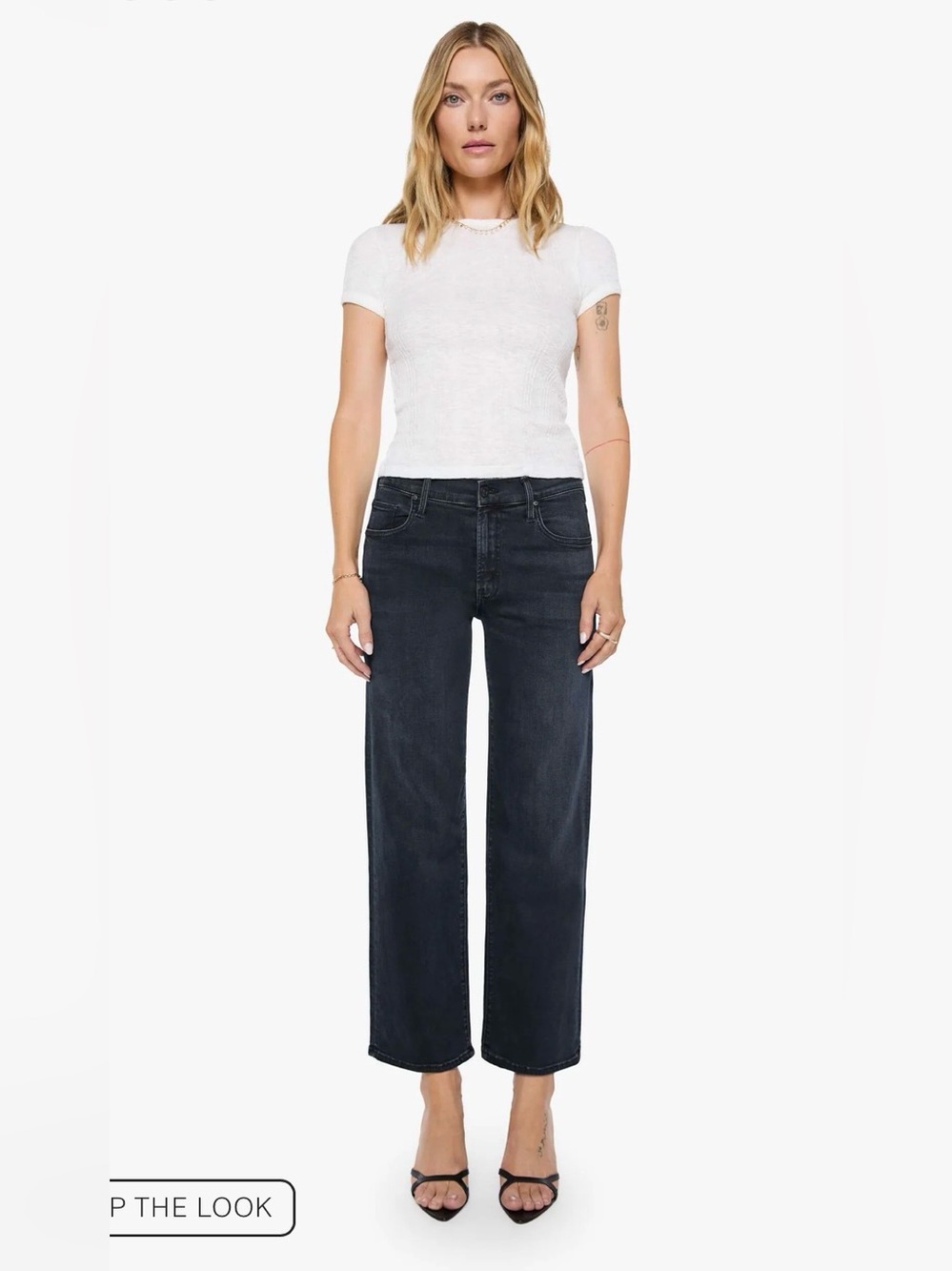 Mother Denim The Mid-Rise Rambler Zip Ankle Jean in Night in Venice, Size 31